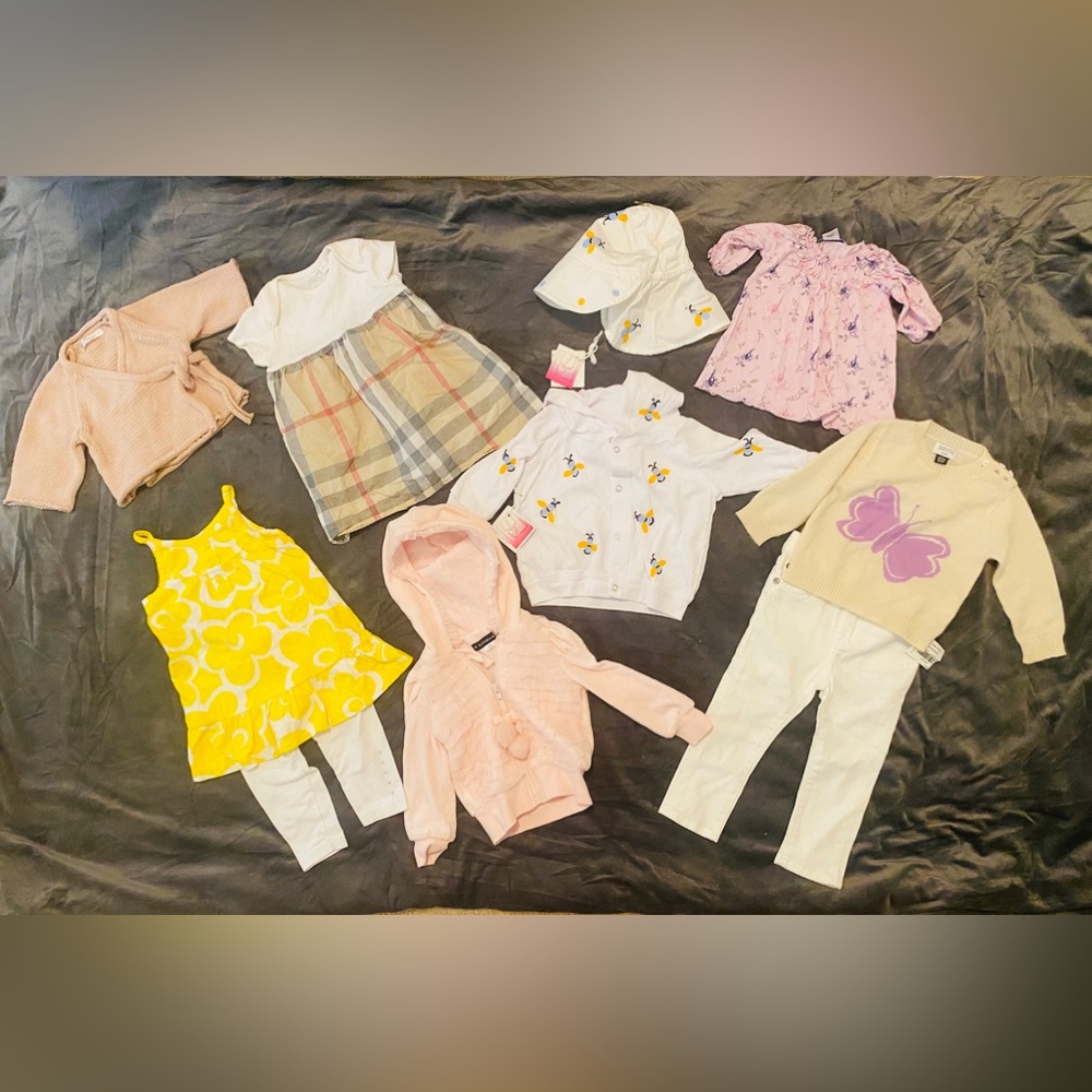 All for 60$ Baby clothes:newborn, 3 months , 6months , 12’months , shoes are new